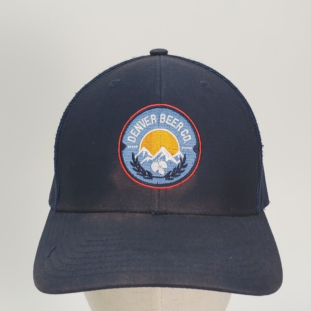 Denver Beer Co Richardson 112 Trucker Hat Navy Blue Snapback Mesh Brewery Cap